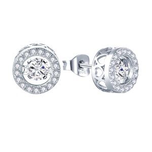 14k Dancing Precious Diamond Gemstone Earrings Fine Jewelry